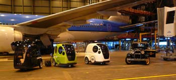 Voiture propre en demonstration �  l'aeroport d'amsterdam